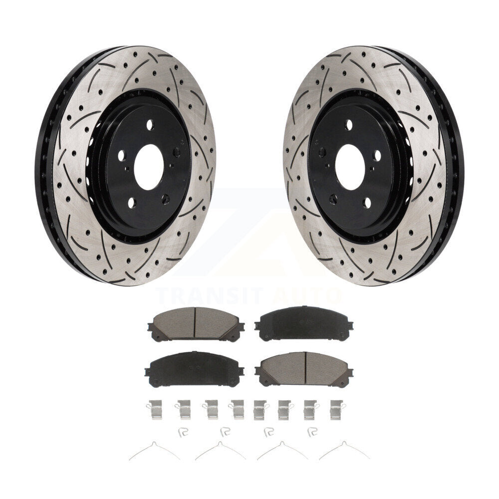 Kit de plaquettes en céramique pour Rotor de frein à fente avant percée, pour Toyota Sienna RAV4 Prime bZ4