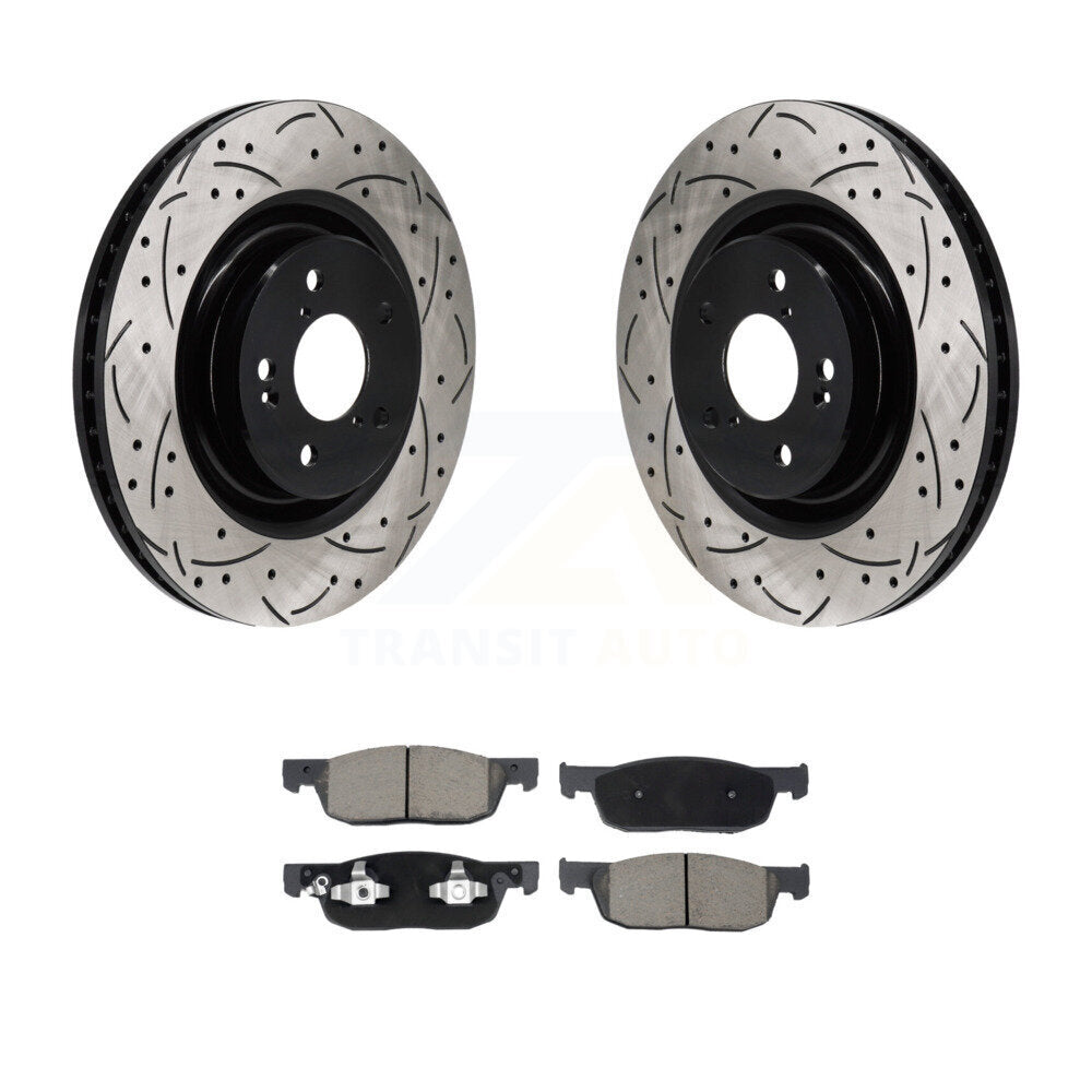 Kit de plaquettes en céramique pour Rotor de frein à disque, fente avant percée, pour Acura MDX 2022 2023 3.5