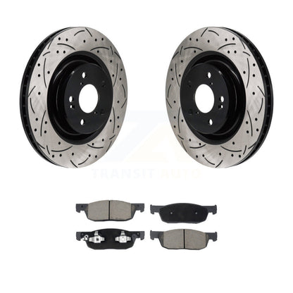 Kit de plaquettes en céramique pour Rotor de frein à disque, fente avant percée, pour Acura MDX 2022 2023 3.5