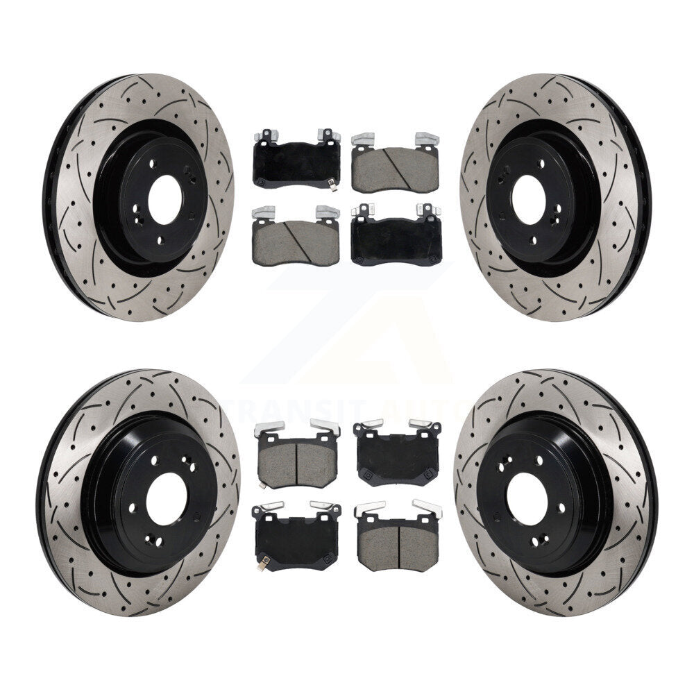 Kit de plaquettes en céramique pour Rotor de frein à disque, fente de perçage avant et arrière, pour Genesis G70 2022 3.3