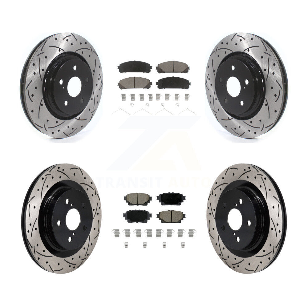 Kit de plaquettes en céramique pour Rotor de frein, fente avant et arrière percée, pour Lexus NX350h NX350 NX25