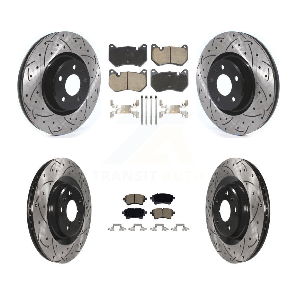 Kit de Rotor de frein à disque et de plaquettes en céramique, fente avant et arrière percée, pour Audi Q5 Sportbac