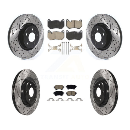 Kit de Rotor de frein à disque et de plaquettes en céramique, fente avant et arrière percée, pour Audi Q5 Sportbac
