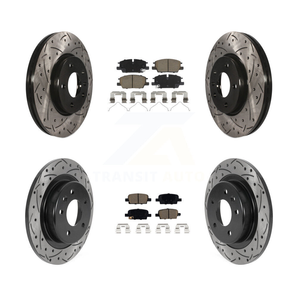 Kit de plaquettes en céramique pour Rotor de frein à disque, fente de perçage pour manteau avant et arrière, pour Chevrolet Malib