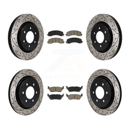 Kit de plaquettes en céramique pour rotors de frein à fente avant et arrière, pour Ford Expedition Lincol