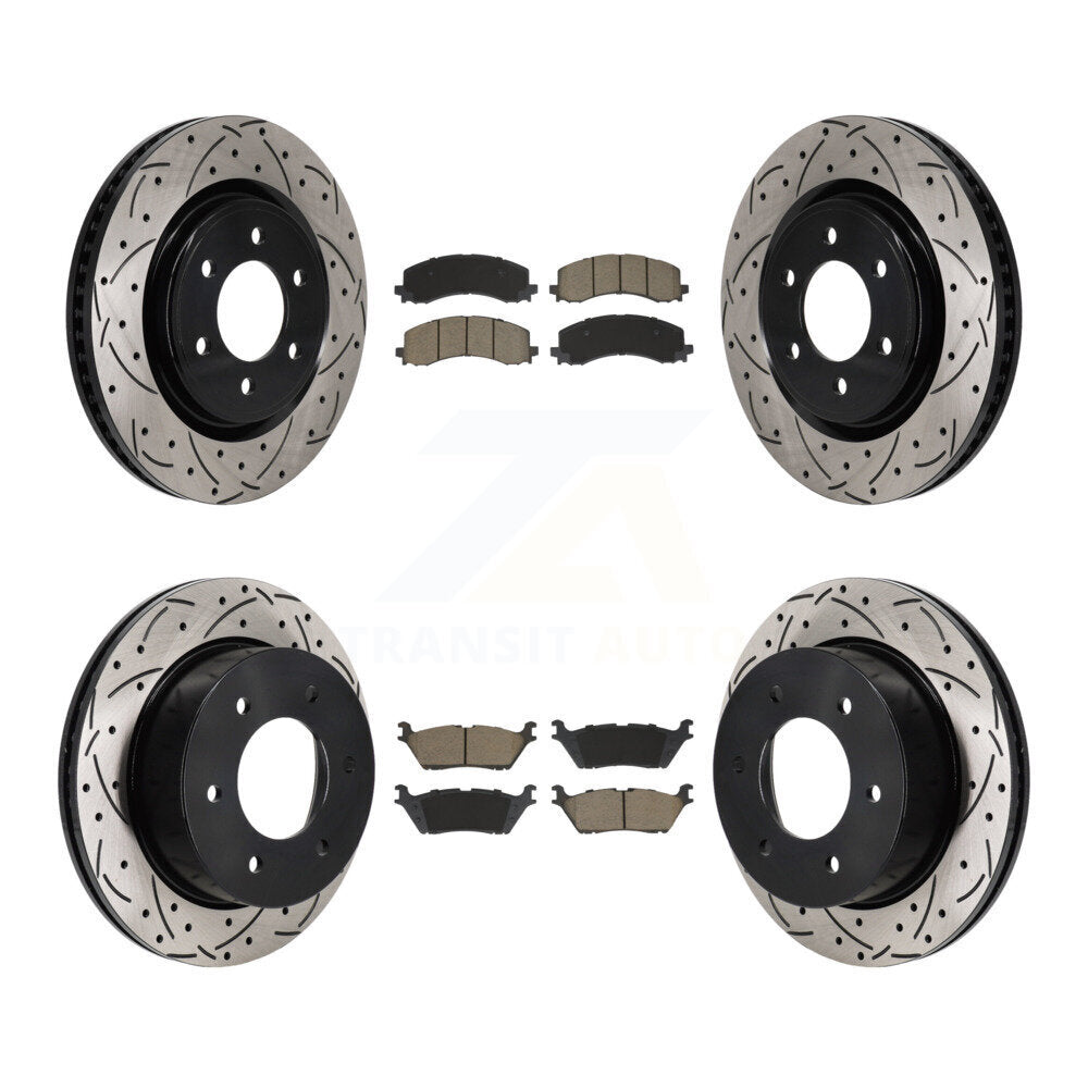 Kit de plaquettes en céramique pour Rotor de frein, fente de perçage avant et arrière, pour Ford Bronco 2022 2023 3.0