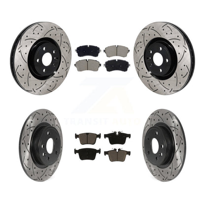 Kit de plaquettes en céramique pour Rotors de frein à disque, fente de perçage avant et arrière, pour Jaguar e-pac
