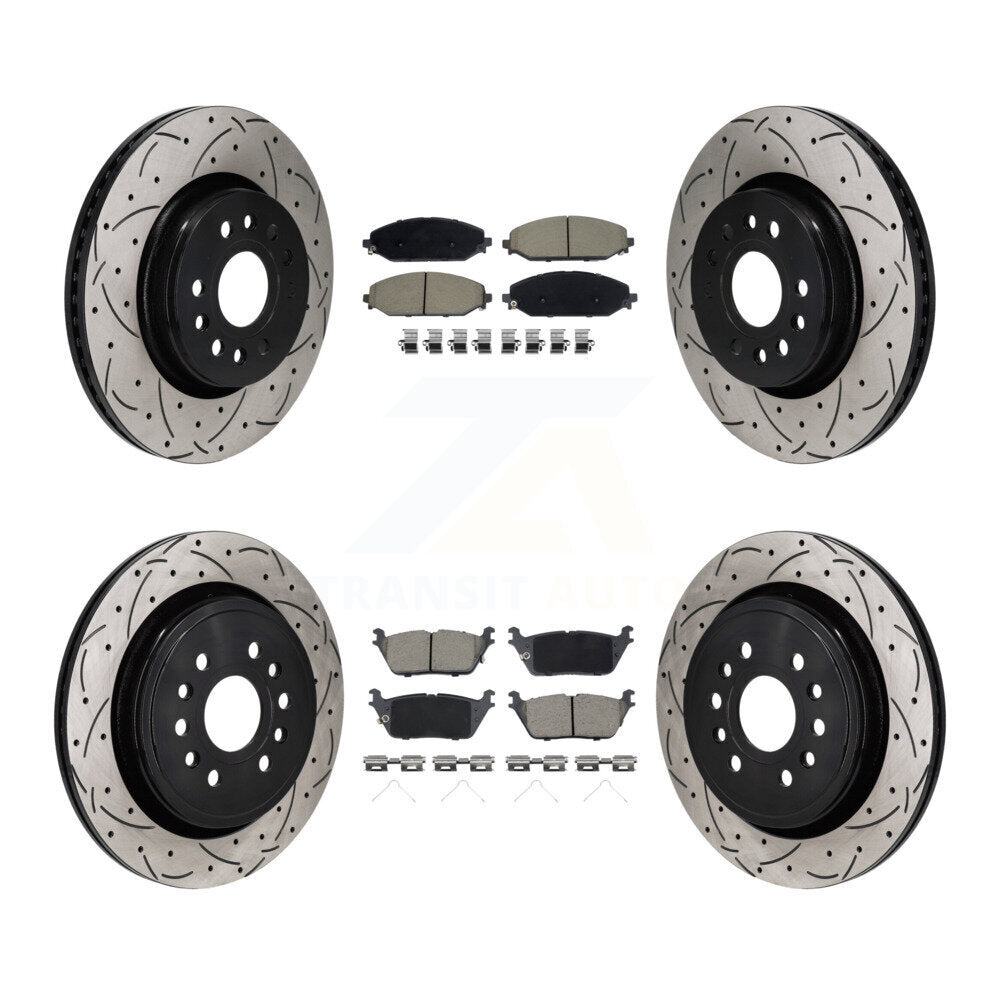 Kit de plaquettes en céramique pour Rotor de frein à fente avant et arrière, pour Ram 1500 Jeep Wagoneer