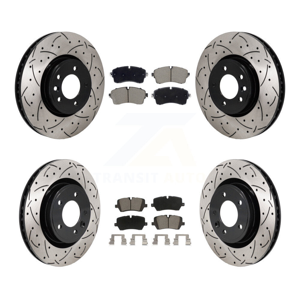 Kit de plaquettes en céramique pour Rotor de frein, fente de perçage avant et arrière, pour Land Rover Discovery Rang