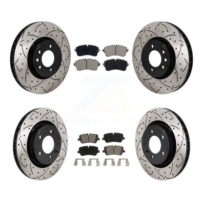 Kit de plaquettes en céramique pour Rotor de frein, fente de perçage avant et arrière, pour Land Rover Discovery Rang