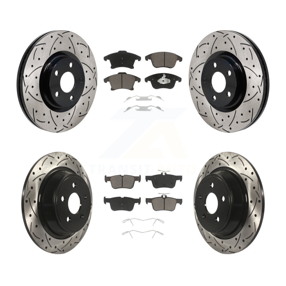 Kit de plaquettes en céramique pour Rotor de frein, fente de perçage avant et arrière, pour Lincoln MKZ 2017 2020 – 2.0