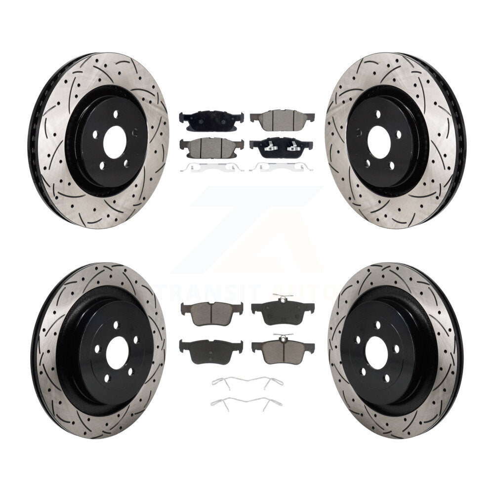 Kit de plaquettes en céramique pour rotors de frein avant et arrière, pour Ford Edge ST 19 avec 2.7