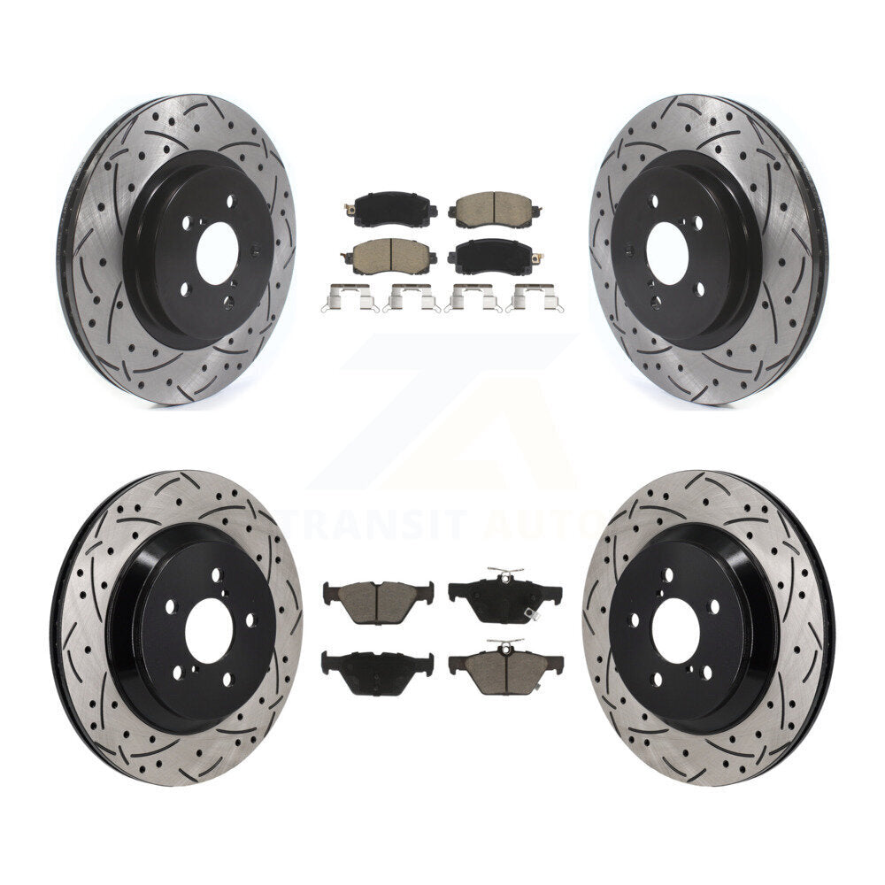 Kit de plaquettes en céramique pour Rotor de frein à disque, fente de perçage pour manteau avant et arrière, pour Subaru Crosstre