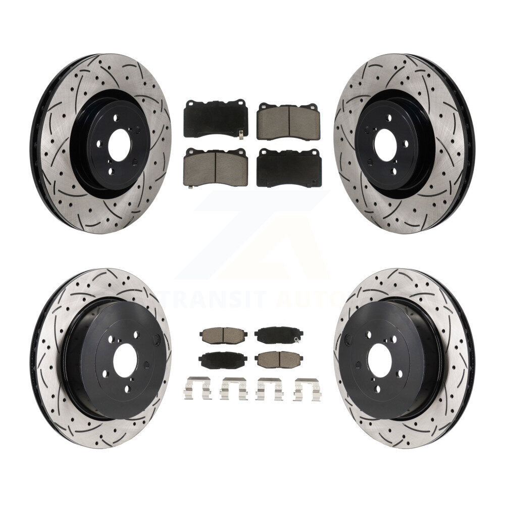 Kit de plaquettes en céramique pour Rotors de frein à disque, fente de perçage avant et arrière, pour Subaru BRZ Bas 2017