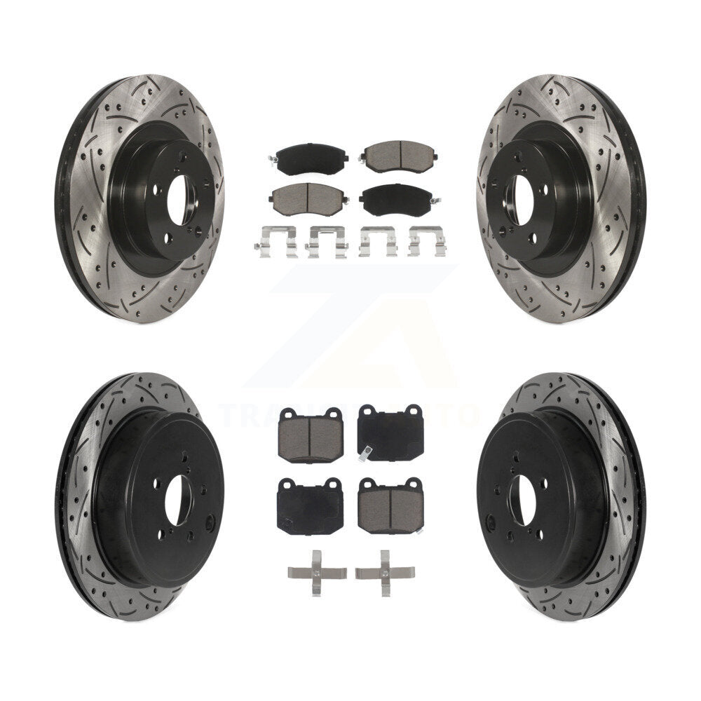 Kit de plaquettes en céramique pour Rotor de frein, fente de perçage avant et arrière, pour Subaru BRZ Limited/Premiu