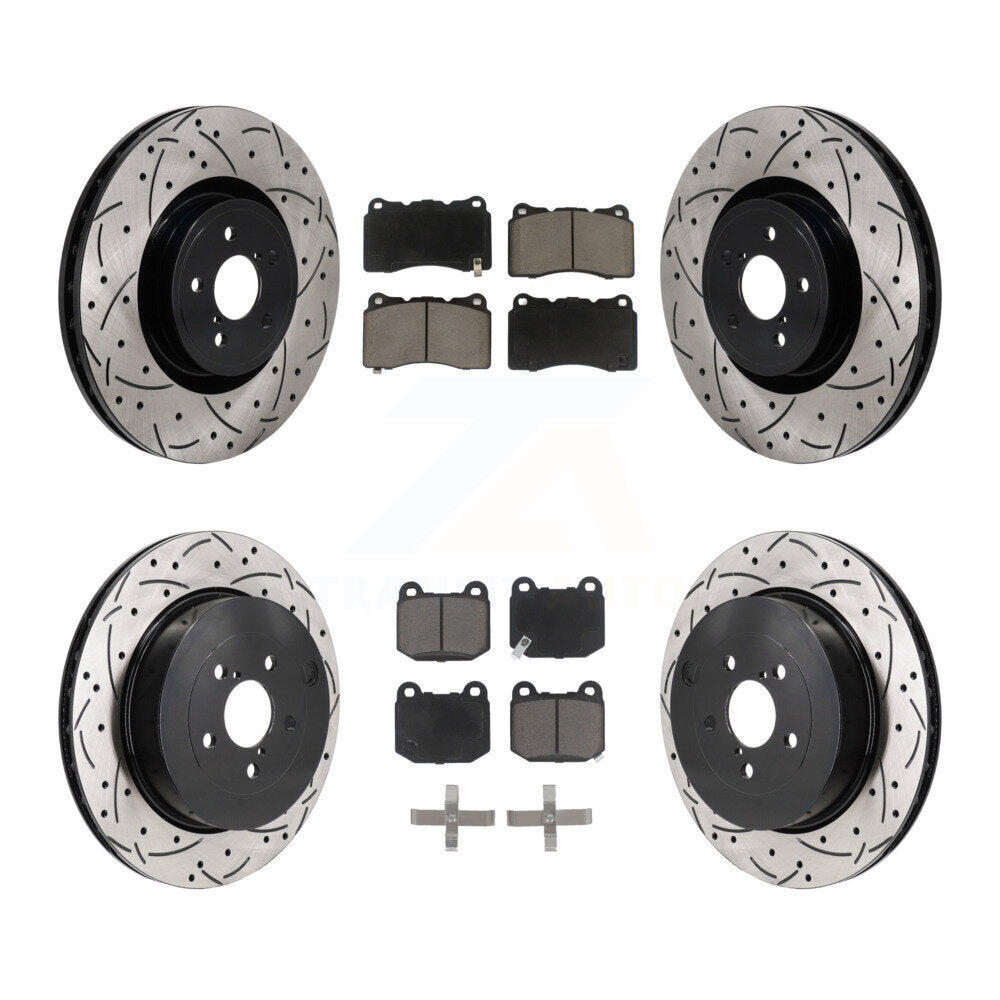 Kit de plaquettes en céramique pour Rotors de frein à disque, fente de perçage avant et arrière, pour Subaru BRZ Toyota 8