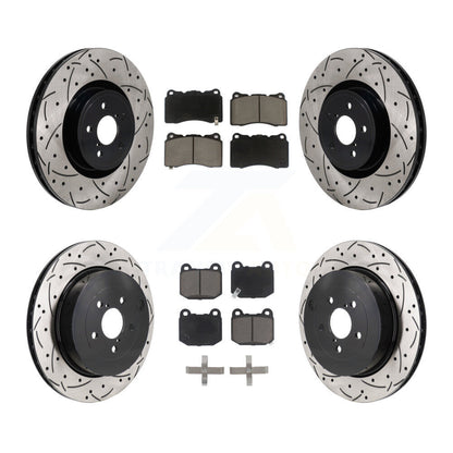 Kit de plaquettes en céramique pour Rotors de frein à disque, fente de perçage avant et arrière, pour Subaru BRZ Toyota 8