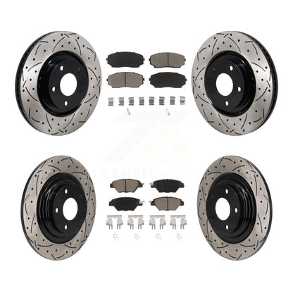 Kit de plaquettes en céramique pour Rotors de frein à disque, fente de perçage avant et arrière, pour Mazda CX-2016 – 2023