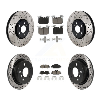 Kit de plaquettes en céramique pour Rotors de frein à disque à fente percée avant et arrière pour Mini Coope