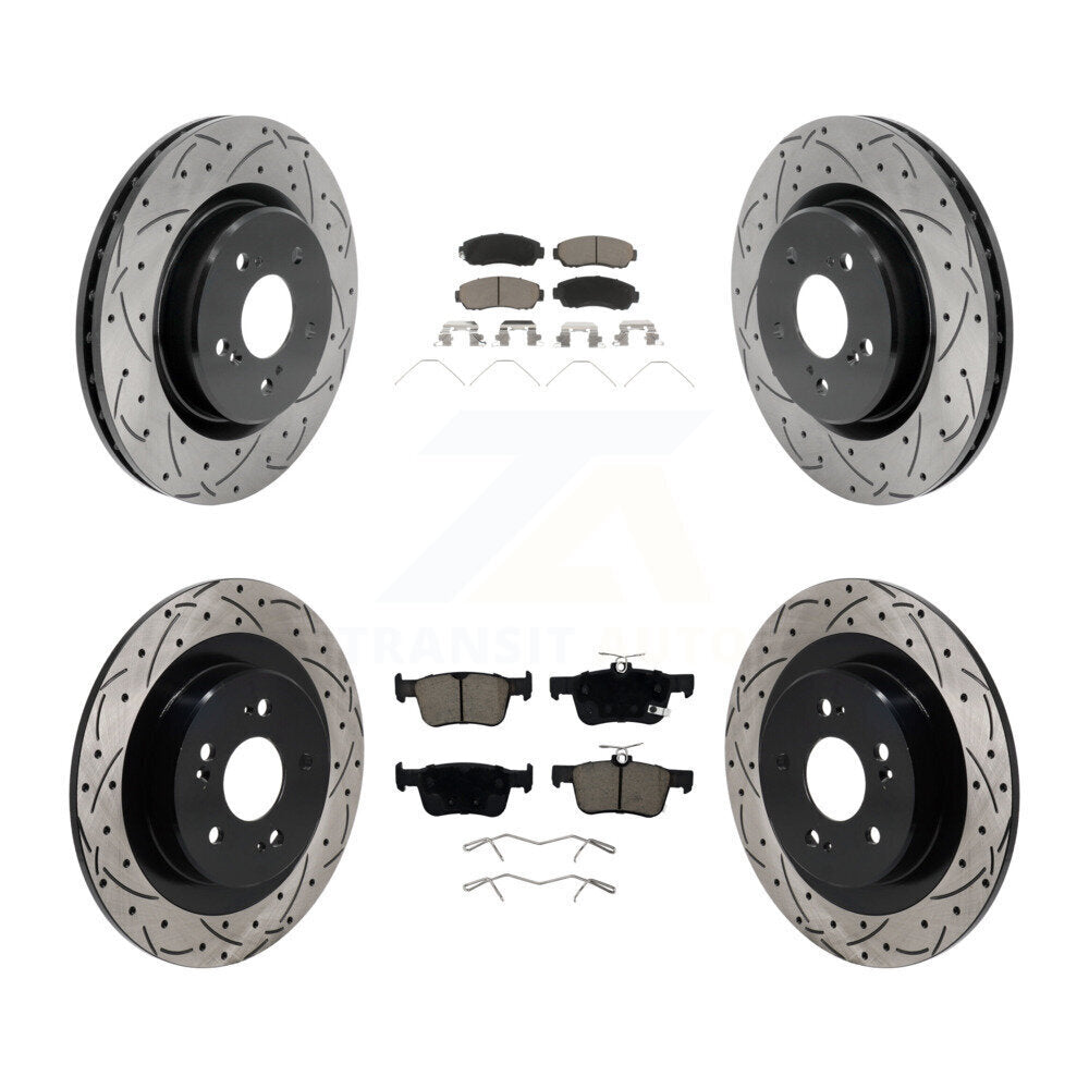 Kit de plaquettes en céramique pour Rotor de frein à fente avant et arrière, pour Acura TLX 2021 2023 – 2.0