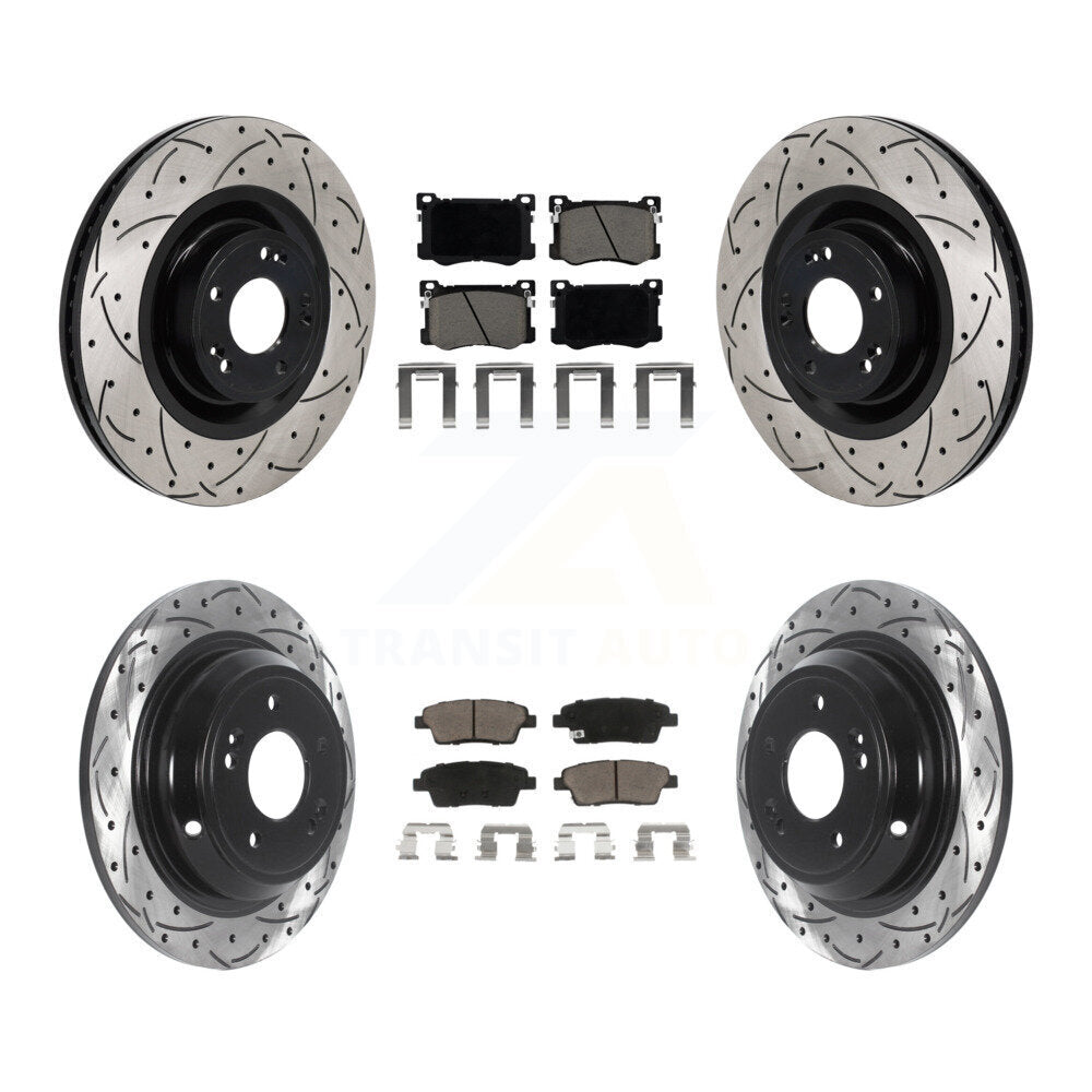 Kit de plaquettes en céramique pour Rotor de frein, fente avant et arrière percée, pour Hyundai Genesis G80 5.0