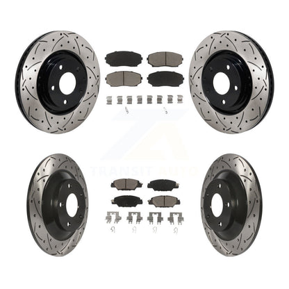 Kit de plaquettes en céramique pour rotors de frein à fente avant et arrière, pour Mazda CX-5 Turbocharge