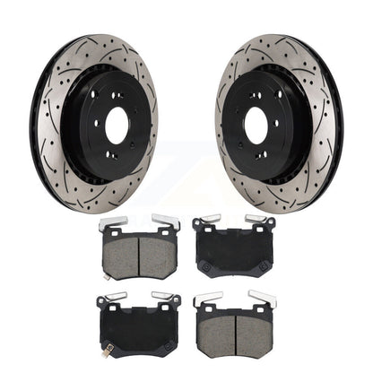 Rotor de frein à disque à fente arrière et Kit de plaquettes en céramique pour Genesis G70 Kia Stinge