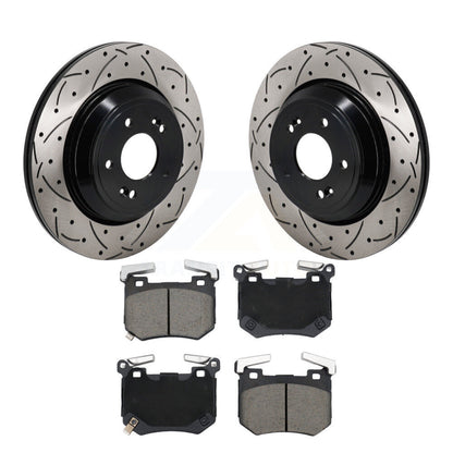 Rotor de frein à fente arrière percé et Kit de plaquettes en céramique pour Genesis G70 Kia Stinger 3.3