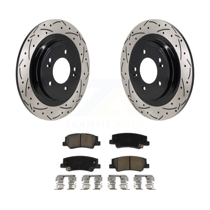 Kit de plaquettes en céramique pour Rotor de frein à disque, fente de perçage arrière, pour Hyundai Tucson Kia Sportag