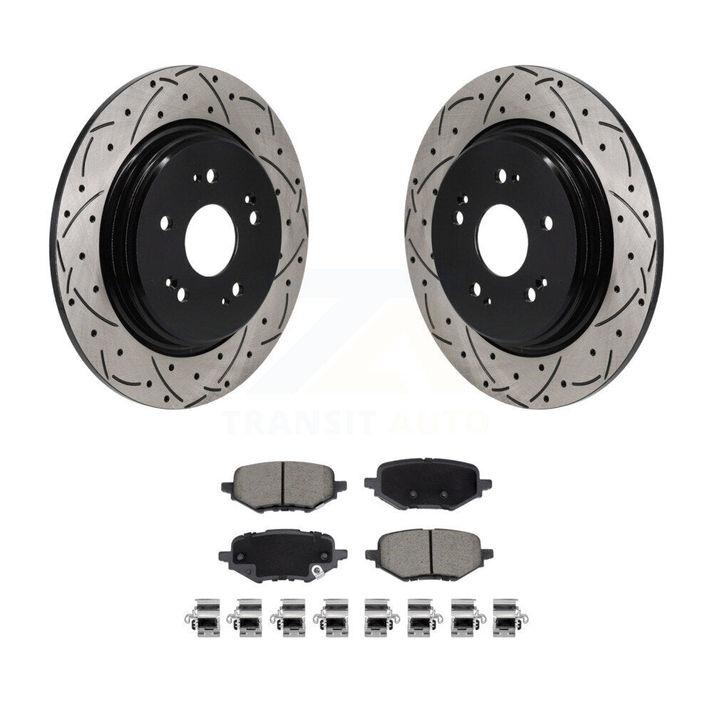 Kit de plaquettes en céramique pour Rotor de frein à disque, fente percée, revêtement arrière, pour Honda HR-V Clarit