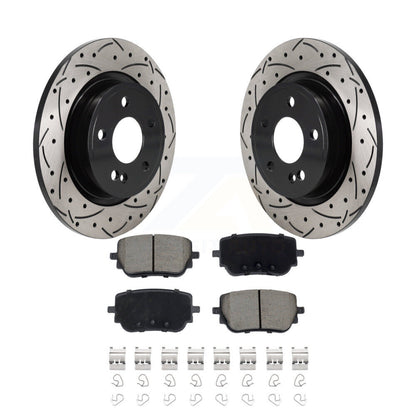Kit de plaquettes en céramique de Rotor de frein à disque à fente percée à revêtement arrière pour Mercedes-Benz A22