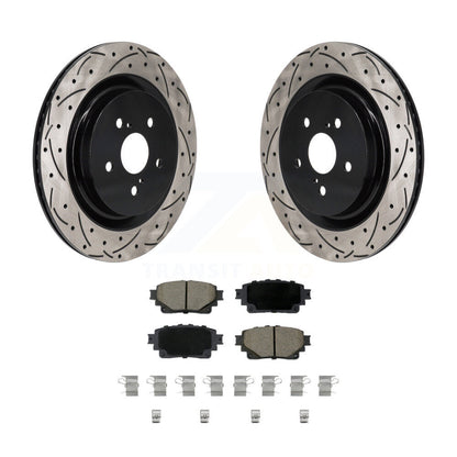 Kit de plaquettes de frein en céramique, Rotors de frein à fente arrière percés pour Toyota Highlander Lexus RX35