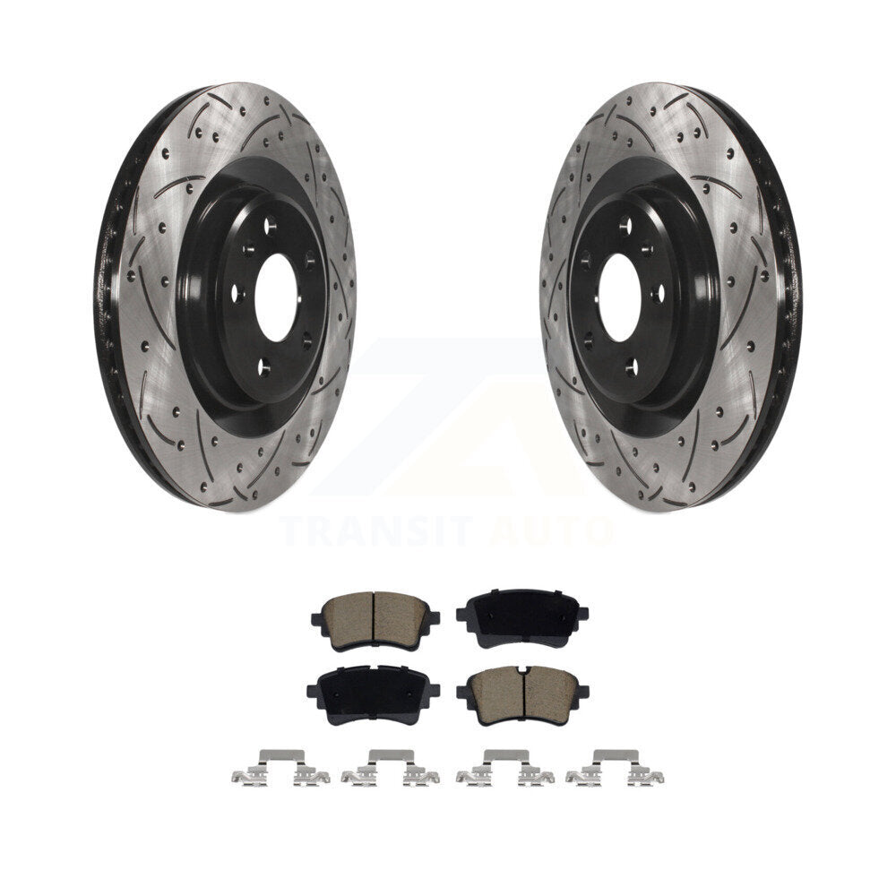 Kit de plaquettes en céramique pour Rotors de frein à fente de forage arrière, pour Audi Q5 Sportback A5 A4 Quattr