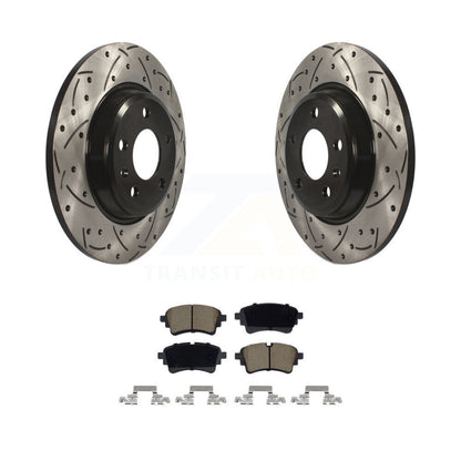 Rotor de frein à fente arrière percé et Kit de plaquettes en céramique pour Audi A4 Quattro A5 Sportbac