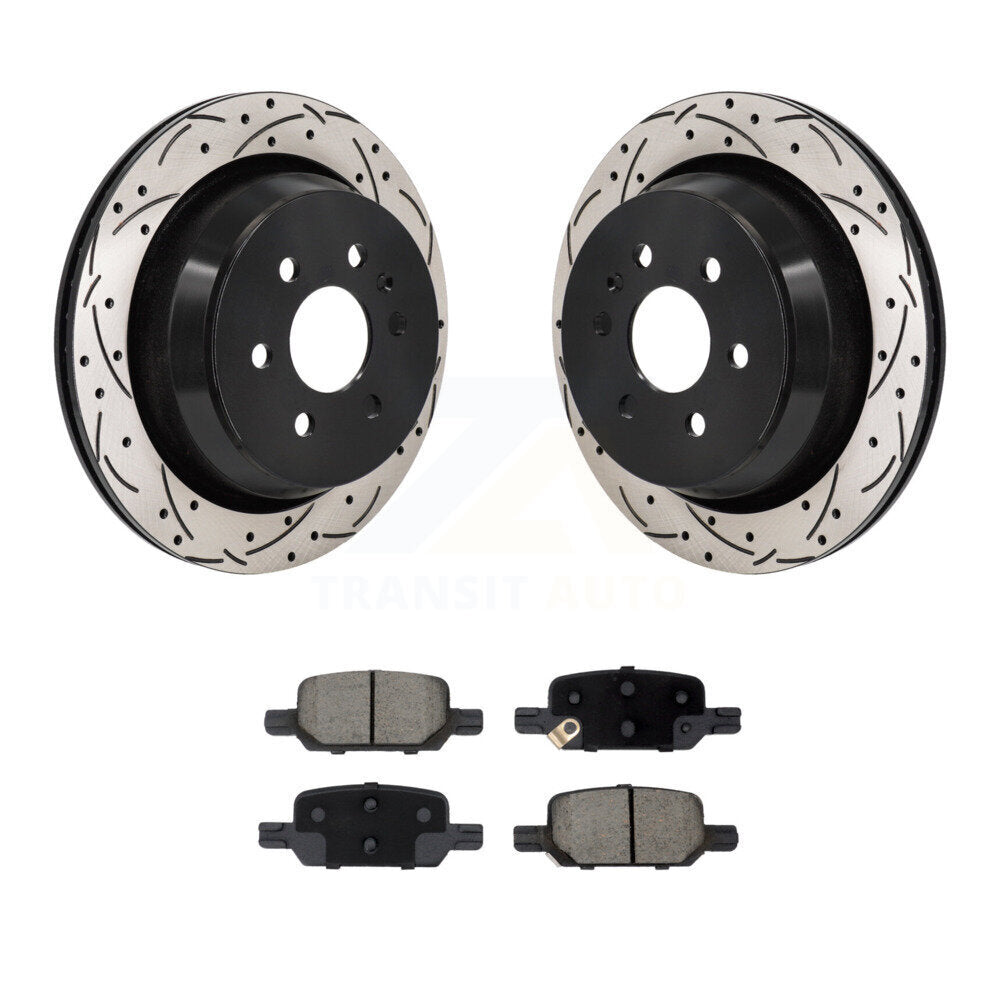 Kit de plaquettes de frein en céramique, Rotors de frein à fente arrière percés pour Chevrolet Colorado GMC Canyo