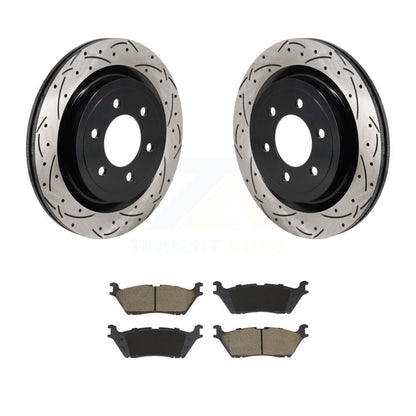 Kit de plaquettes en céramique pour Rotor de frein à disque, fente de perçage arrière, pour Ford F-150 Lightnin
