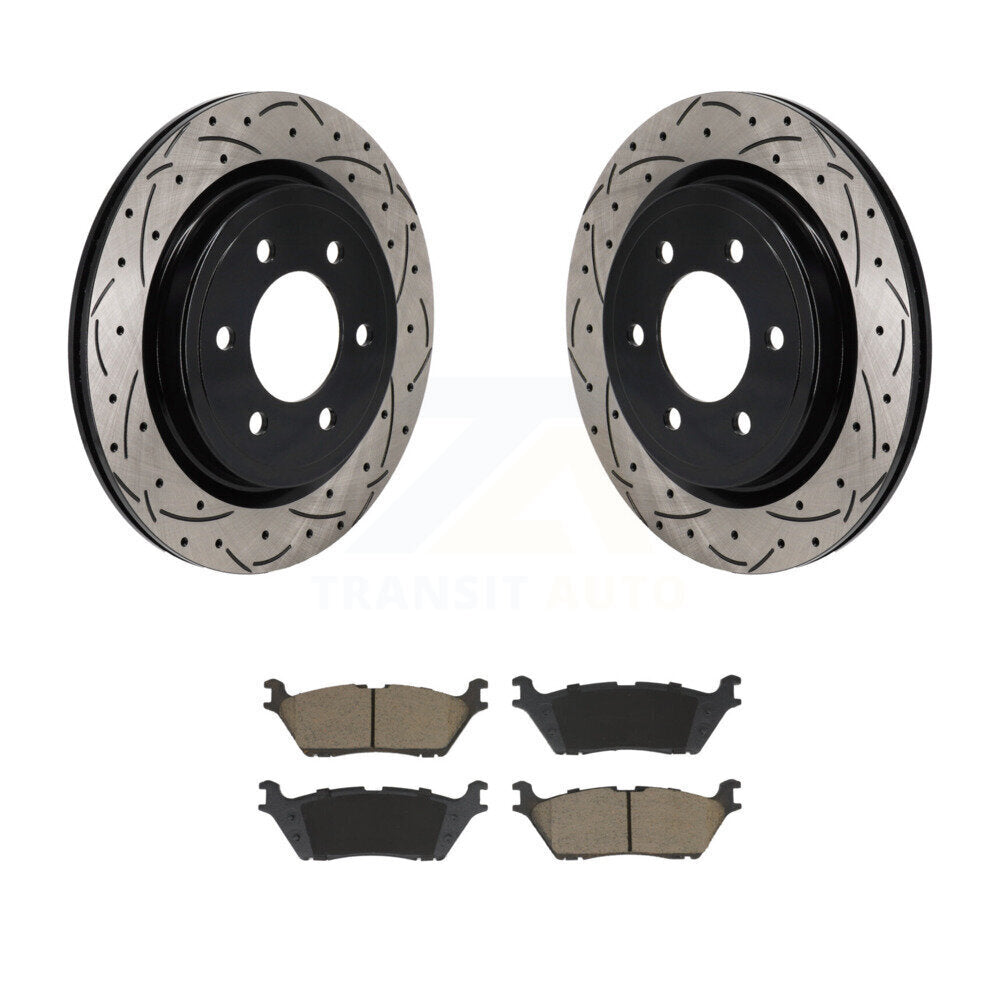 Kit de plaquettes en céramique pour rotors de frein à fente arrière, pour Ford F-150 Lightning Expeditio