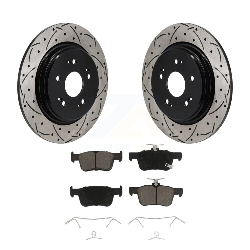 Kit de plaquettes en céramique pour rotors de frein à disque, fente de perçage arrière, pour Acura RD 2019 – 2021