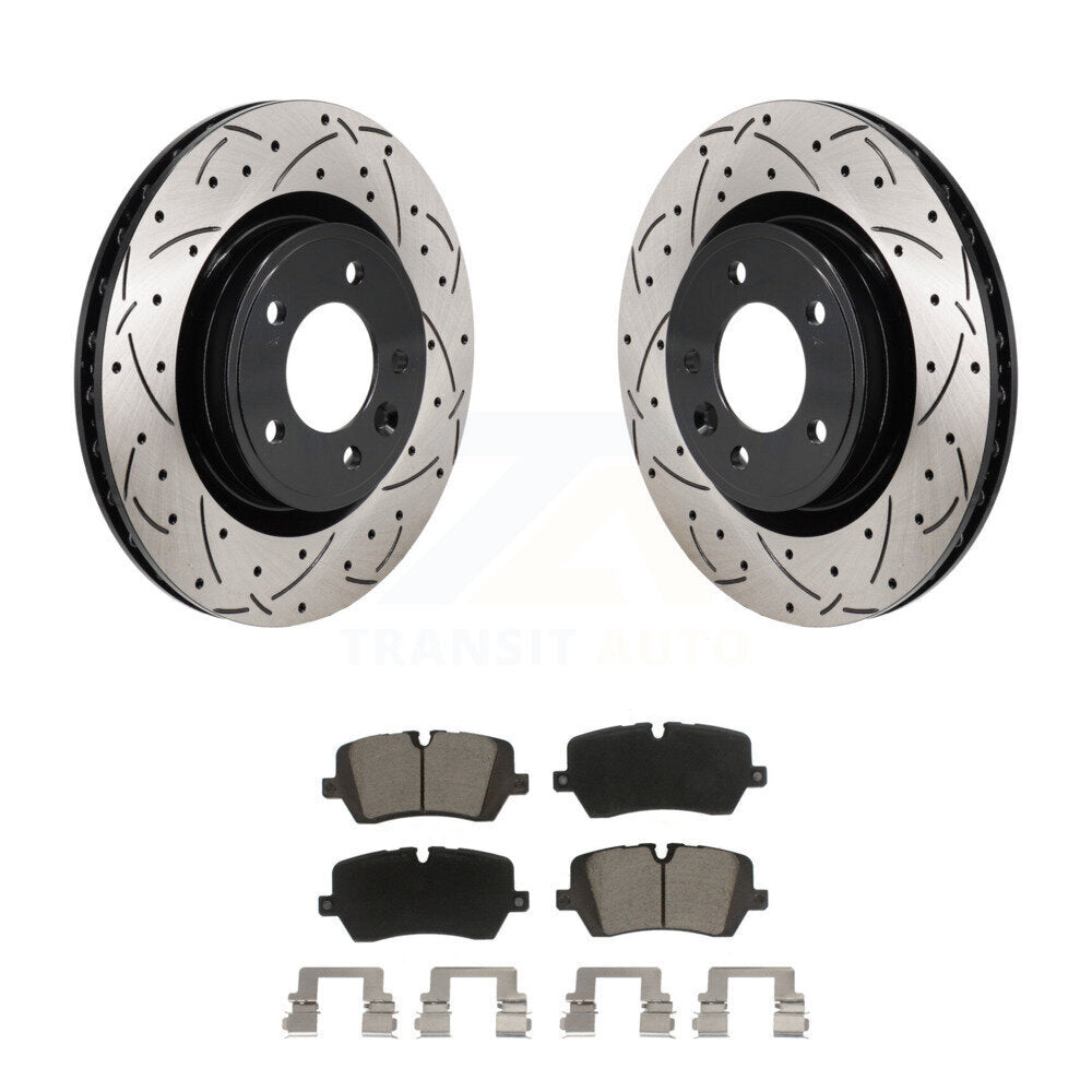 Kit de plaquettes en céramique pour Rotors de frein à disque, fente de perçage arrière, pour Land Rover Discovery Rang