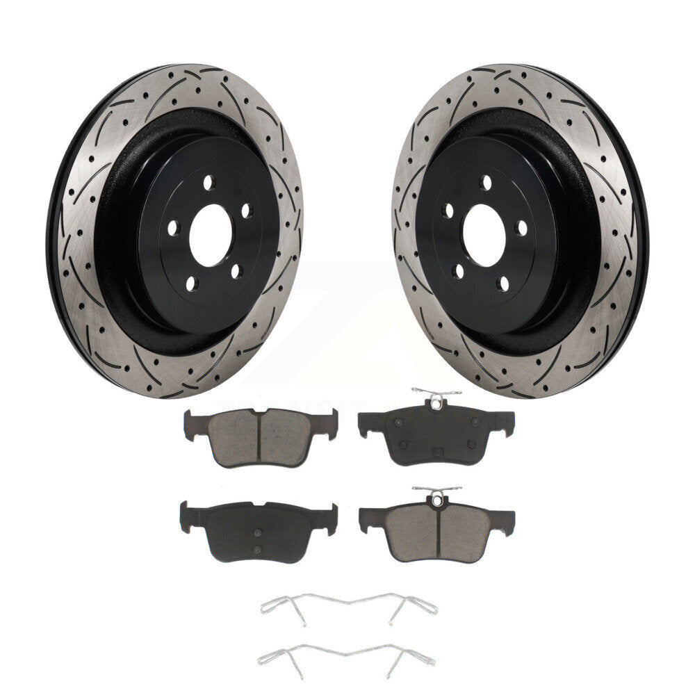 Kit de plaquettes en céramique pour Rotors de frein à disque, fente de perçage arrière, pour Ford Edge Lincoln Nautilu