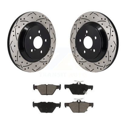 Rotor de frein à disque à fente percée avec revêtement arrière et Kit de plaquettes en céramique pour Subaru Crosstre