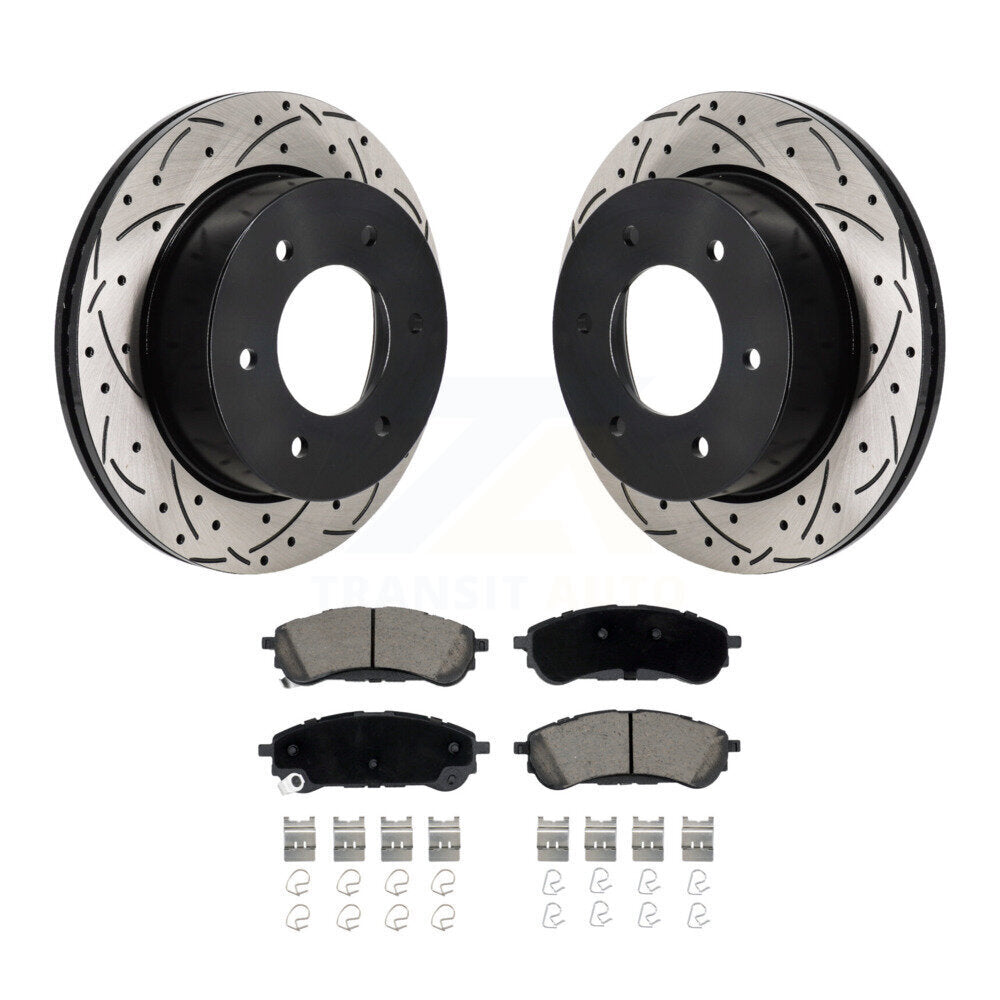 Kit de plaquettes en céramique pour rotors de frein à disque, fente de perçage arrière, pour gamme Ford 2019 – 2023