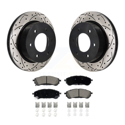 Kit de plaquettes en céramique pour rotors de frein à disque, fente de perçage arrière, pour gamme Ford 2019 – 2023