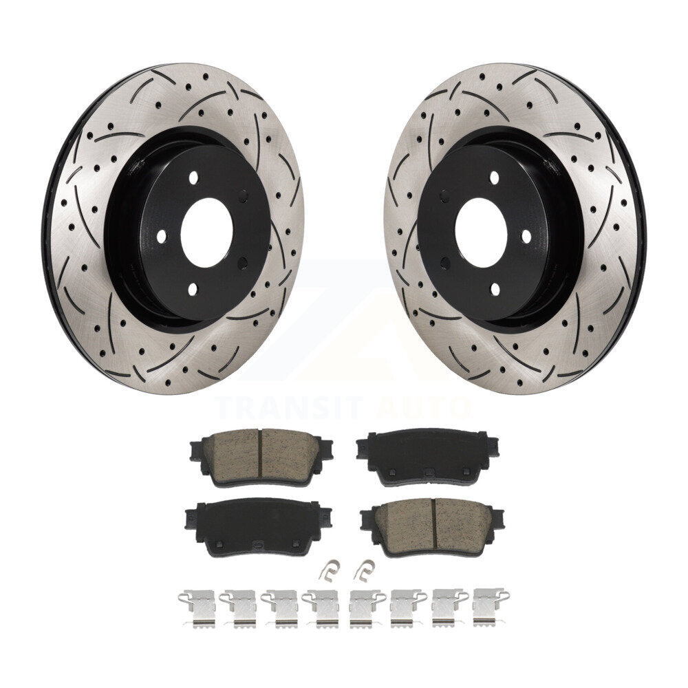 Kit de plaquettes en céramique pour Rotor de frein, fente de perçage arrière, pour Mitsubishi Outlander Nissan QX6