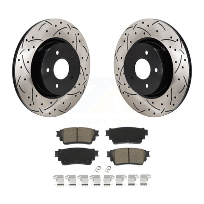 Kit de plaquettes en céramique pour Rotor de frein, fente de perçage arrière, pour Mitsubishi Outlander Nissan QX6