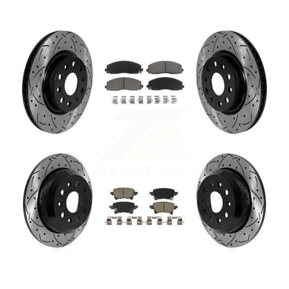 Kit de plaquettes en céramique pour Rotors de frein à disque, fente de perçage avant et arrière, pour Jeep Wrangle