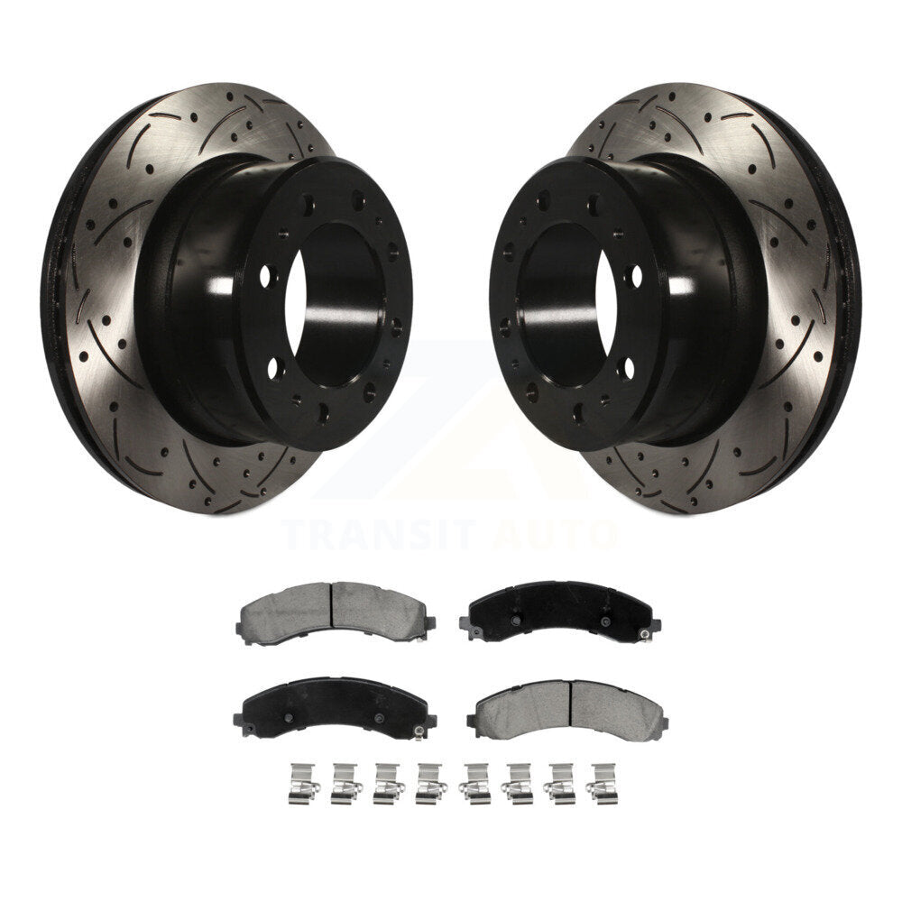 Kit de plaquettes en céramique pour rotor de frein à fente arrière, pour Ram 3500 avec roues doubles