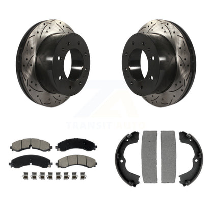 Kit de chaussures de stationnement à disques arrière, Rotors percés et fendus, plaquettes en céramique, pour GMC Sierr