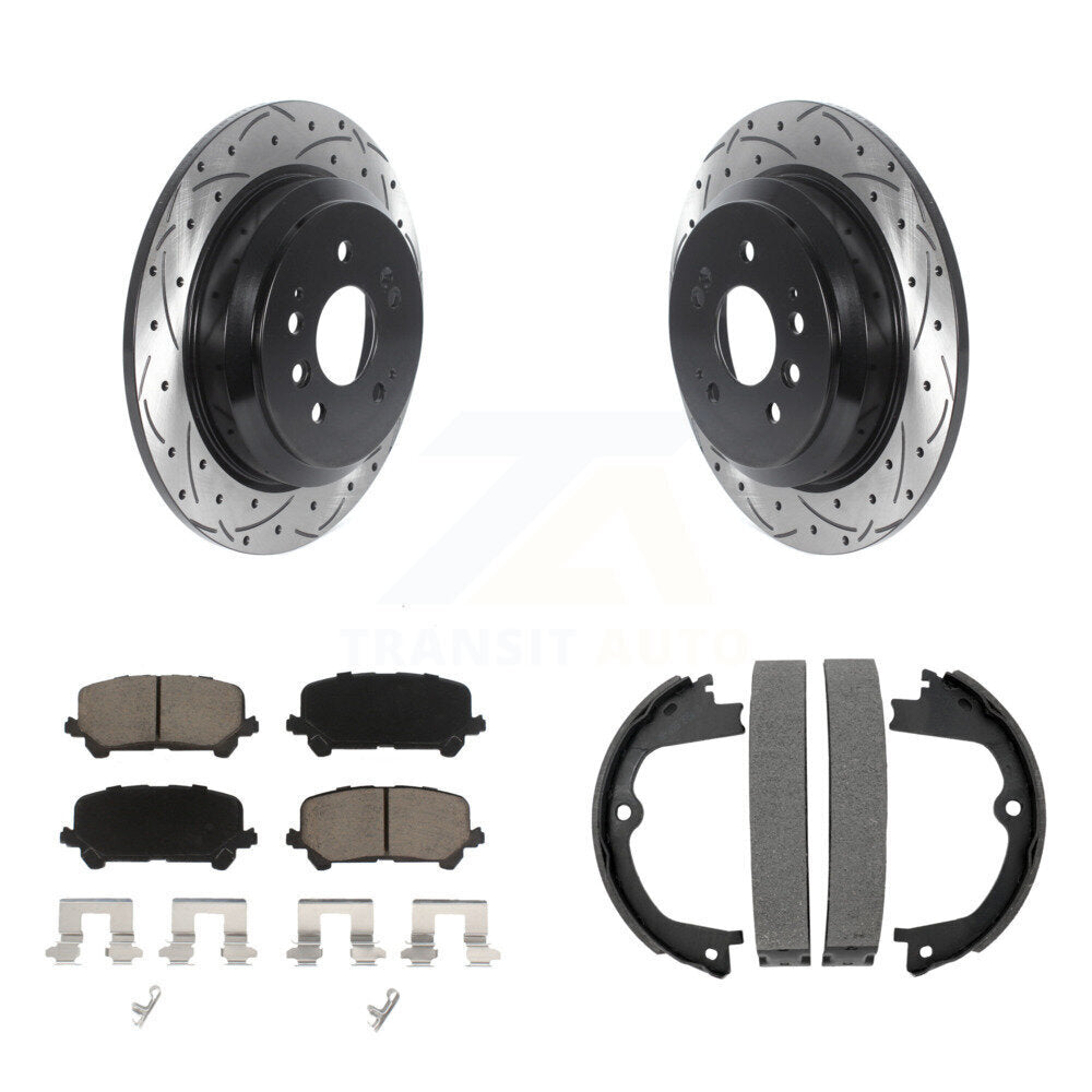 Kit de patins en céramique et de chaussures de stationnement, disques arrière percés et fendus, pour Honda