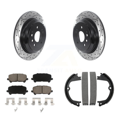 Kit de patins en céramique et de chaussures de stationnement, disques arrière percés et fendus, pour Honda